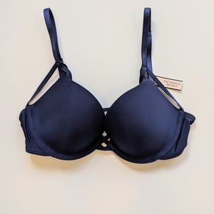 Victoria's Secret Dark Blue Push-Up Bra, 34B, With Tags